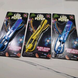 NEW! LED FLYER Flying Toy Battery Included.Flies Over 30 Feet Set of 3